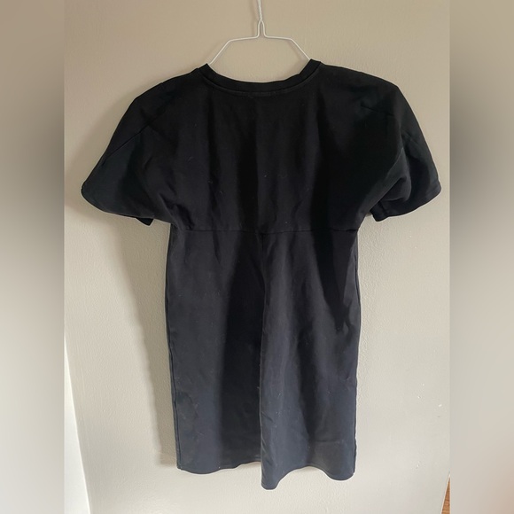 COS Black Thick Jersey Dress 100 % cotton Black Short Sleeve Dress NEW no tag - Picture 4 of 5